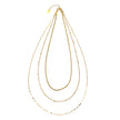ZURI Triple Layer Mixed-Chain Necklace in Gold