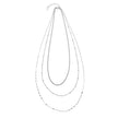 Collier ZURI à trois rangs de chaînes mixtes en argent.