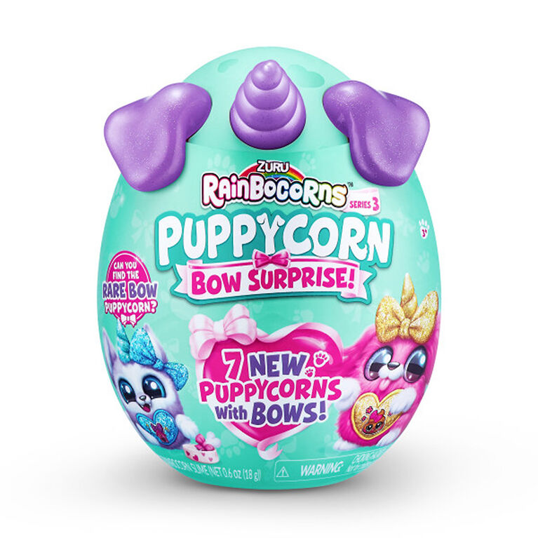 ZURU - Rainbocorns - Sparkle Heart Surprise - Puppycorn Bow 6 pièces Série 6 (Les modèles peuvent varier)