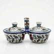 Zait & Zaatar (Olive Oil & Thyme) Double Dish Ceramic | Handmade by Palestinian Artisans
