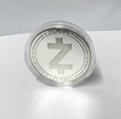 Zcash Coin - Silver Metal Physical Blockchain Cryptocurrency Collectible Coin