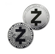 Zcash Coin - Silver Metal Physical Blockchain Cryptocurrency Collectible Coin