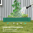 6 x 3 x 1ft Galvanized Raised Garden Bed, Reinforced Outdoor Planter Box with Open Bottom, Green