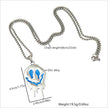 Zinc Alloy Noctilucent Necklace Halloween Ghost Glowing Grimace Pendant