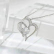 Zircon Double Love With Rhinestones Ins Personalized Heart-shaped Clavicle Chain Necklace