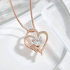 Zircon Double Love With Rhinestones Ins Personalized Heart-shaped Clavicle Chain Necklace