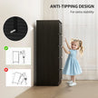 Ali Chest with 5 Drawers for Bedroom and Closets-Black