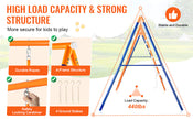 VEVOR Swing Sets for Backyard 6 in 1 Swing Set 440lbs Capacity Metal Swingset