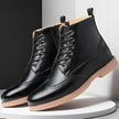 Men's British Martin Boots – High-Top Business Casual Leather Shoes