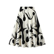 Summer New High Waist High-end Figure Flattering A- Line Flared Vintage Midi Skirt