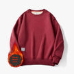 Fleece-lined Teens Oversized Winter cotton Pullover tops Round neck Sweatshirt