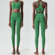 2pcs set Yoga Clothes Sleeveless Crop Workout top and Gym Leggings