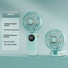 Handheld Fan Digital Display Hanging Neck Folding Charging