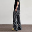 American Retro Washed Distressed Baggy Cargo pant trouser Men