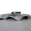 9 X 7 Ft Patio Umbrella Outdoor Table Market With Crank Solar LED Lights Tilt Button For Deck Dark Gray