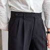 Spring And Autumn Naples Design Mid-high Waist Straight leg British Crisp Anti-wrinkle Business Office Professional Work trouser for men