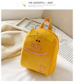 Cartoon Animal Face Kids Nylon Backpack – Cute School Bag for Children (Pink, Green, Yellow, Red)