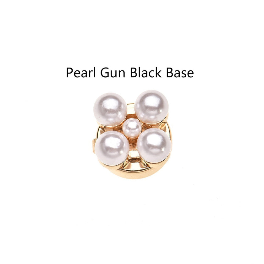 Korean Pearl Shirt Cufflinks – Alloy Gold, Silver & Gun Black | Women's Fashion Accessories Canada & USA