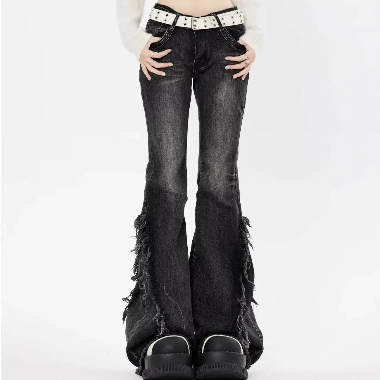 Fashion American Slightly Flared Baggy Jeans Pant Women
