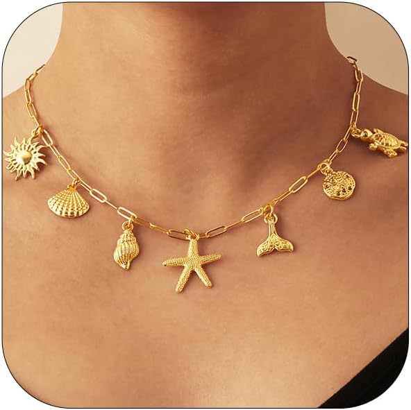 Shell Sun Starfish Beach Necklace for Women – 6 Styles | EX-STOCK Canada
