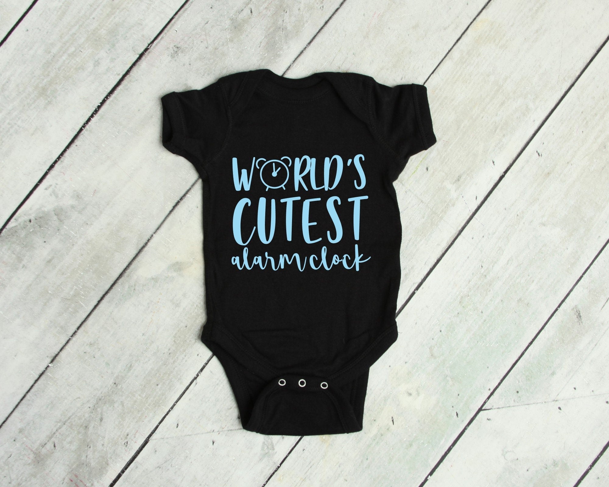 World's Cutest Alarm Clock Infant Bodysuit or Toddler Tee