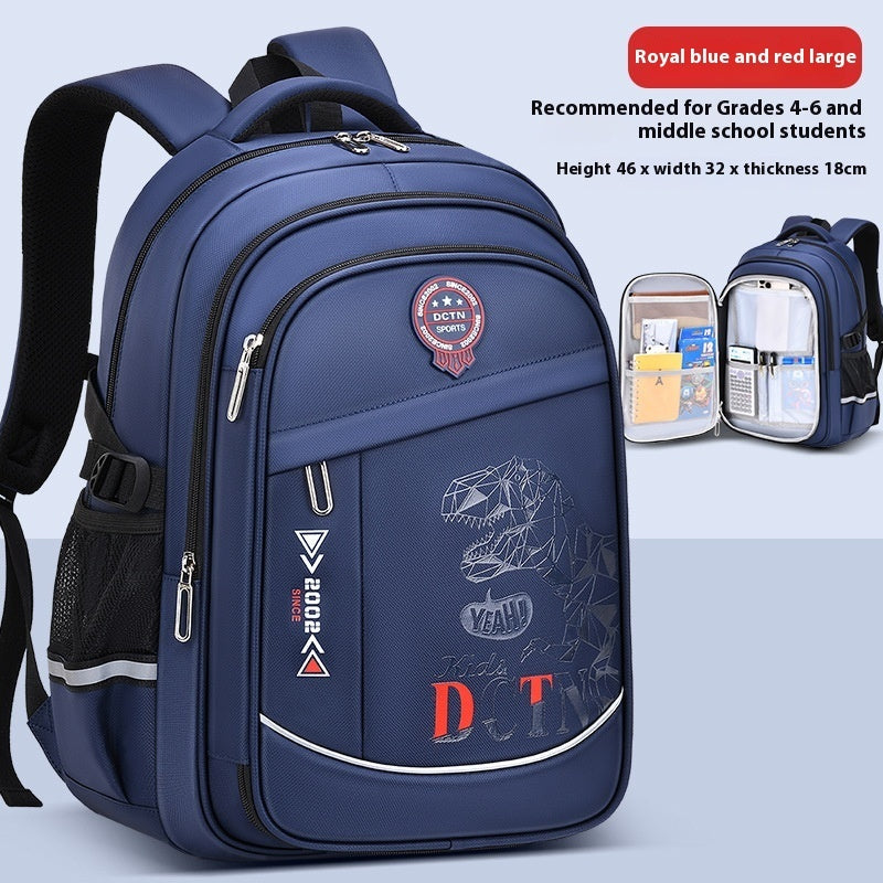 Kids Multi-compartment Ergonomic School Backpack – Large Capacity Burden-Reducing Schoolbag (Grades 1–9)