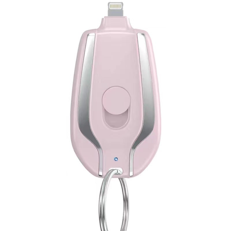 Keychain Power Bank 1500mAh – Portable Emergency Charger for iPhone & USB-C