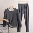 Men's Thermal Underwear Fleece-lined Double-sided Brushed Long John set