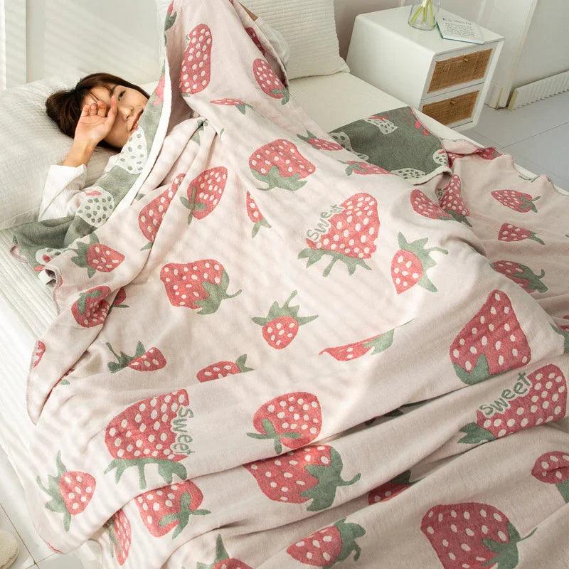 Cotton Four-layer Gauze Towel Blanket Air Conditioning Blanket Thin Duvet