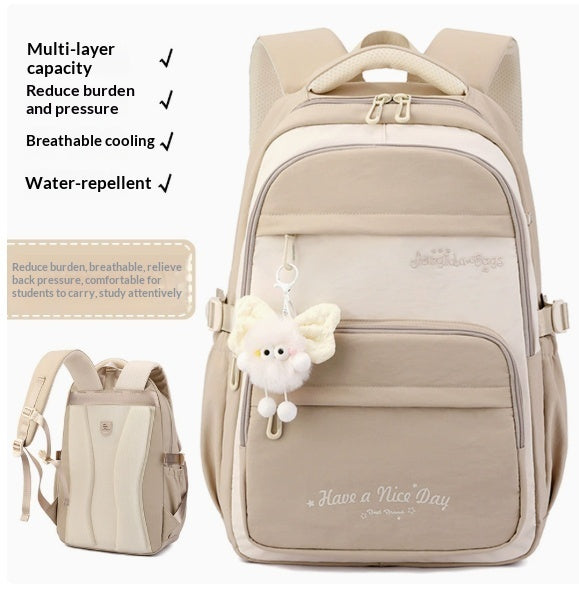 Girls Galaxy Backpack – Cartoon Print Campus School Bag (Backpack or 3-Piece Set)