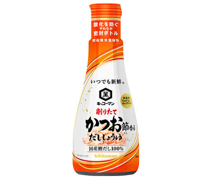 Kikkoman Always Fresh Sauce soja Dashi aromatisée à la bonite fraîchement rasée Bouteilles PET de 200 ml x 6 bouteilles