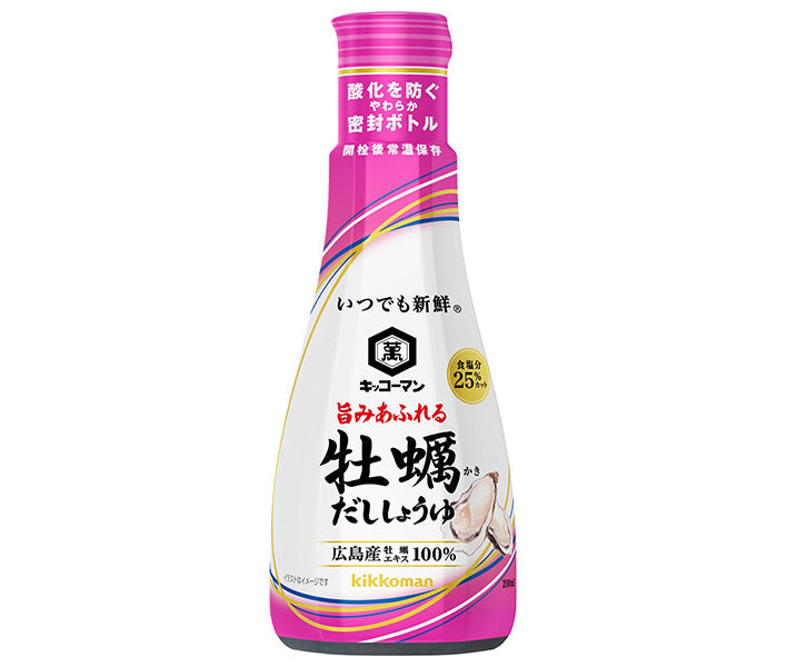 Kikkoman Always Fresh and Flavorful Oyster Dashi Soy Sauce 200ml PET bottles x 6 bottles [Shipped in Japan]