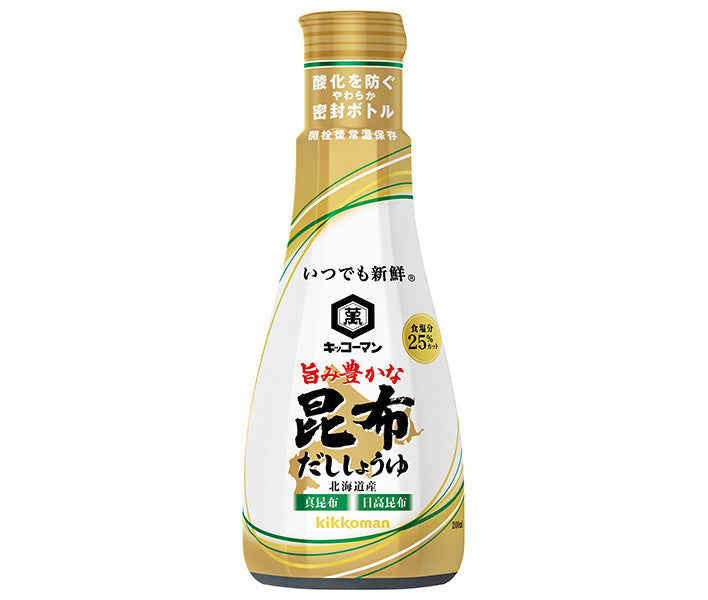 Sauce soja au varech savoureuse toujours fraîche Kikkoman Bouteilles PET de 200 ml x 6 bouteilles