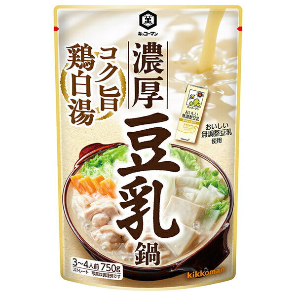 Kikkoman Rich White Dashi Lait de Soja Hotpot 750g x 12 sachets 