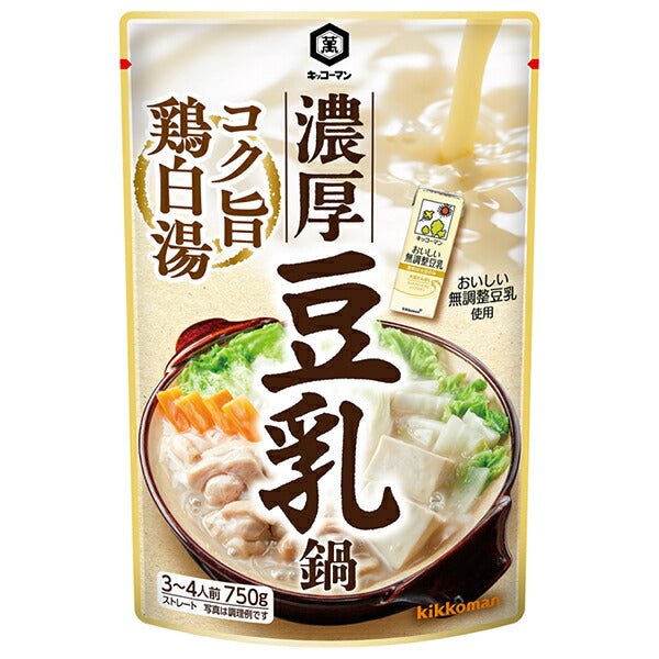 Kikkoman Rich soy milk hot pot rich chicken hot water 750g x 12 bags [shipped in Japan]