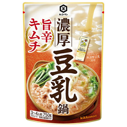 Kikkoman Rich soy milk hot pot delicious spicy kimchi 750g x 12 bags [shipped in Japan]