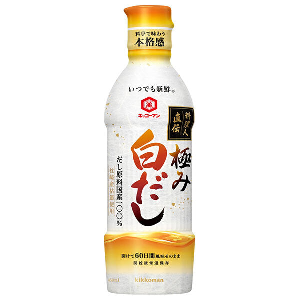 Kikkoman Always Fresh Chef's Hands down Extreme White Dashi 450ml PET bottles x 12 bottles [Shipped in Japan]