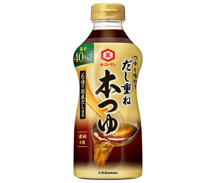 Kikkoman Dashi-Kasane Hon-tsuyu, 40% less salt, 500ml plastic bottle x 12 bottles