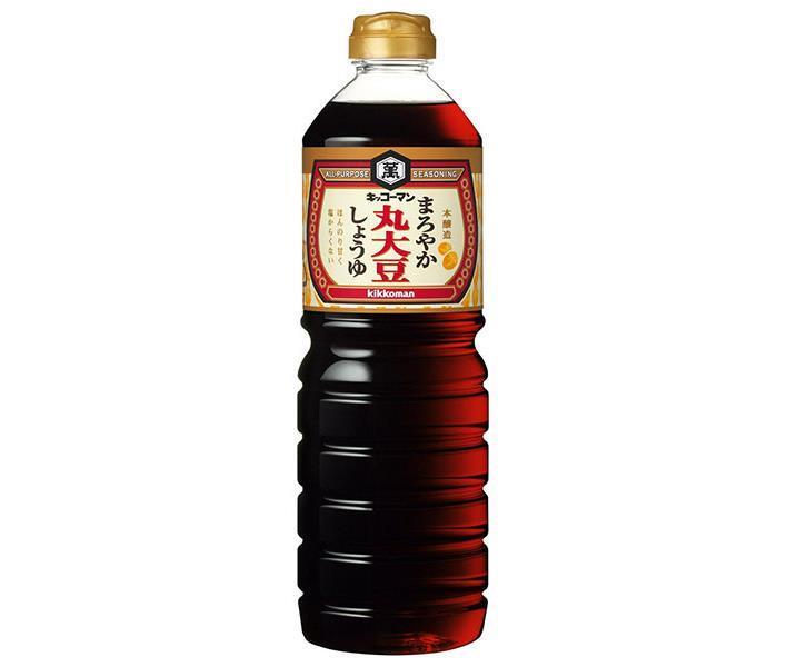 Kikkoman Mellow Round Soybean Soy Sauce 1L PET Bottles x 6 Bottles [Shipped in Japan]