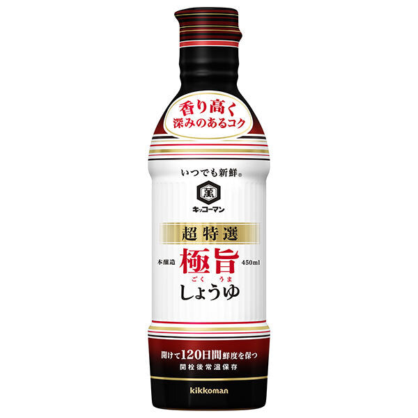 Kikkoman Always Fresh Super Specialty Delicious Soy Sauce 450ml PET bottles x 12 bottles [Shipped in Japan]