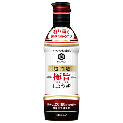 Kikkoman Always Fresh Super Specialty Delicious Soy Sauce 450ml PET bottles x 12 bottles [Shipped in Japan]