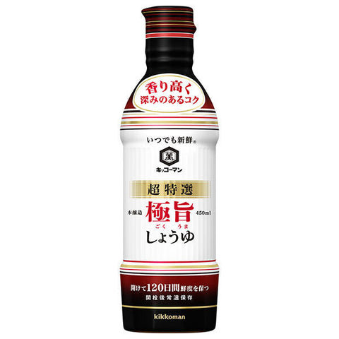 Kikkoman Always Fresh Super Specialty Délicieuse sauce soja Bouteilles PET de 450 ml x 12 bouteilles 