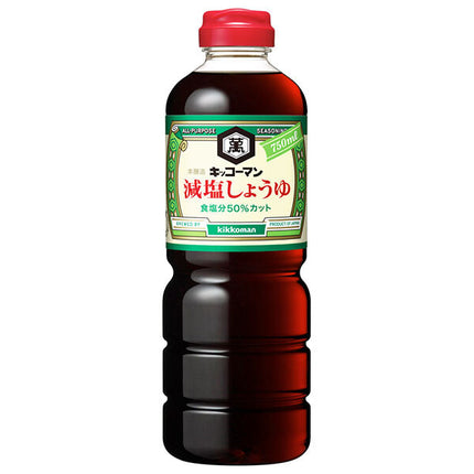 Kikkoman low-salt soy sauce 750ml plastic bottles x 6 bottles [shipped in Japan]
