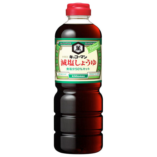Sauce soja Kikkoman à faible teneur en sel, bouteilles en plastique de 750 ml x 6 bouteilles 