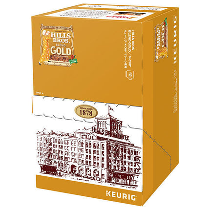 Nippon Hills Coffee Keurig Cartridge K-Cup Pack Hills Blend Gold 12P x 8 Boxes [Shipped in Japan]