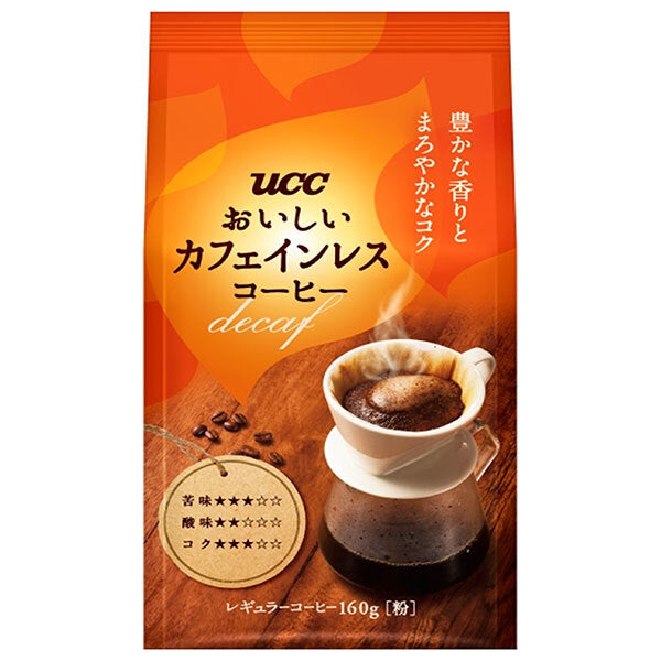 UCC Delicious Decaffeinated Coffee 160g Bag x 24 (6 x 4) Bags 