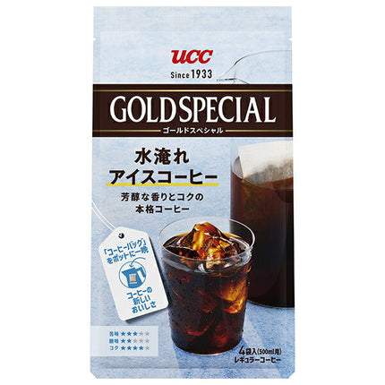 UCC Gold Special Coffee Bags, Cold Brewed Iced Coffee, 4P x 12 Bags 