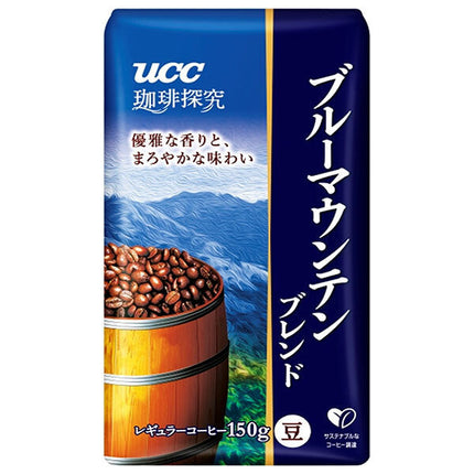 UCC Coffee Research Mélange de grains torréfiés Blue Mountain, sachet de 150 g x 12 (6 x 2) sachets 