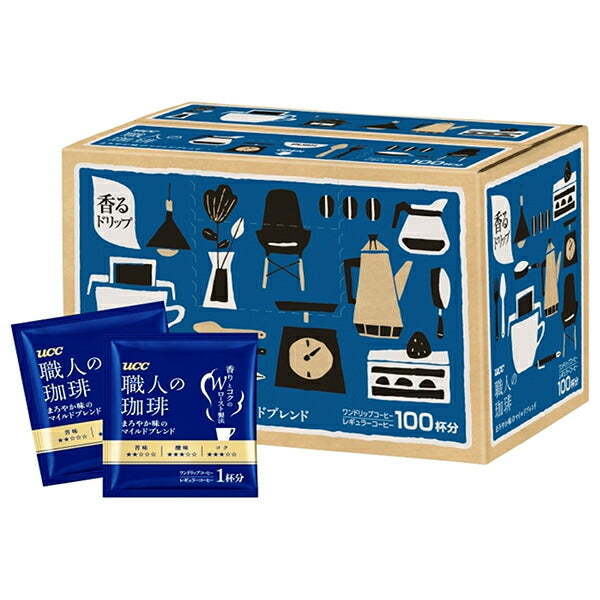 UCC Artisan Coffee Drip Coffee Mild Flavor Blend (7g x 100P) x 1 Box [Shipped in Japan]