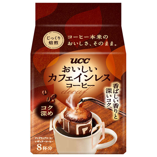 UCC Delicious Decaffeinated Coffee Drip Coffee Deep Rich (7g x 8P) x 12 (6 x 2) Bags [Shipped in Japan]